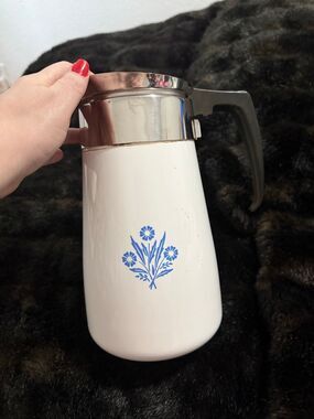 CorningWare Blue Cornflower 9 Cup Stove Top Percolator no lid